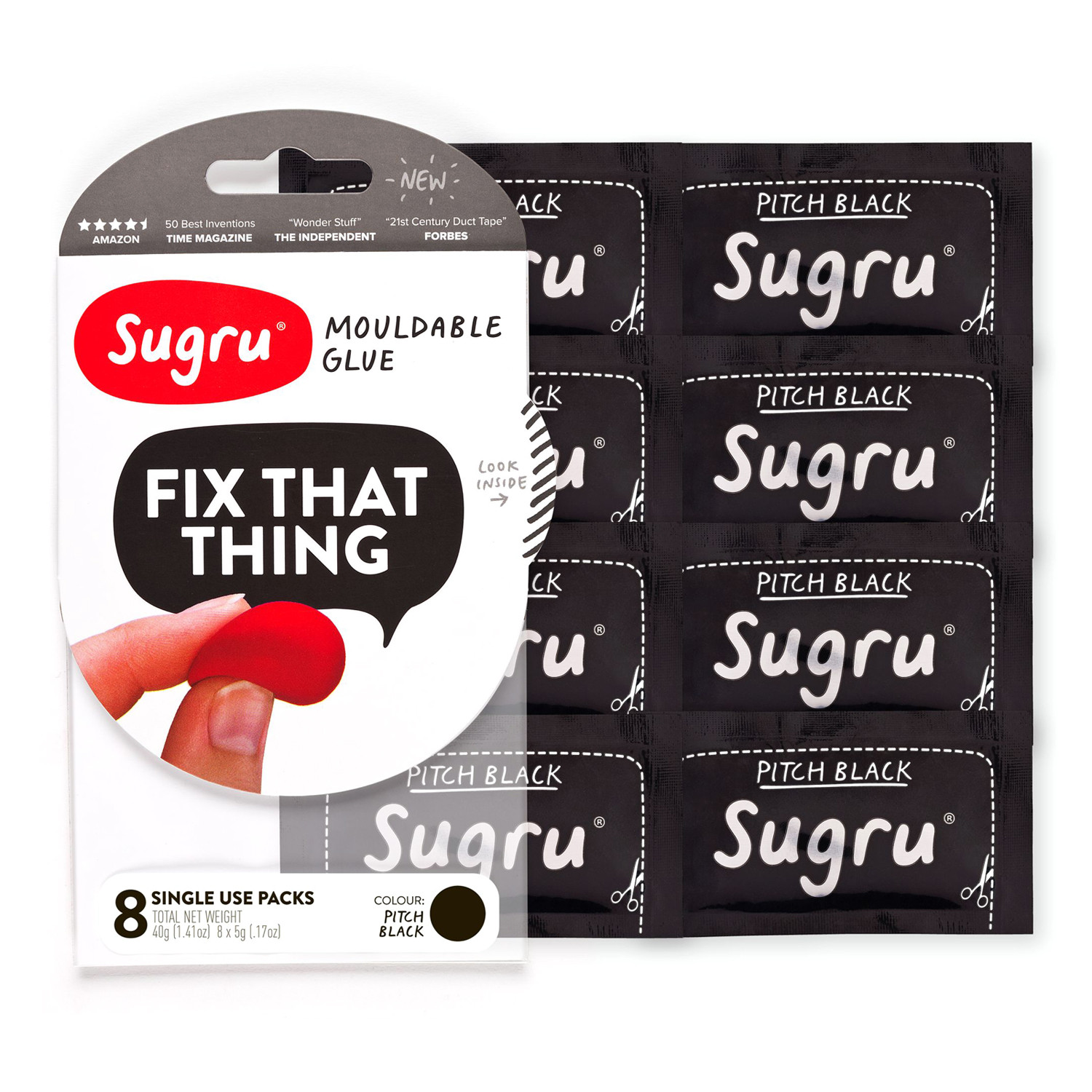 Mouldable Glue // 8 Pack // Pitch Black - Sugru - Touch of Modern