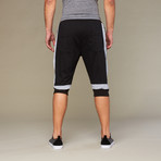 Color Block Rib Cuff Short // Black + Grey (S)