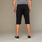 Golden Dub Zip Open Bottom Cuff Short // Black (S)