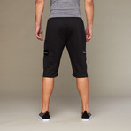 Cargo Open Bottom Cuff Short // Black (M)