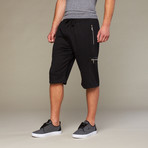 Cargo Open Bottom Cuff Short // Black (M)