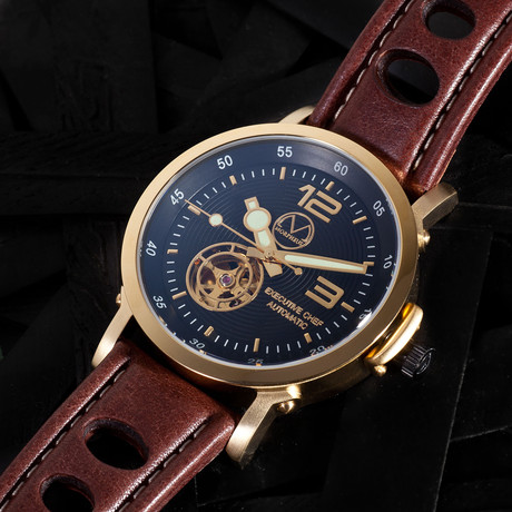 Culinary Executive Chef Automatic // Leather Racing Strap