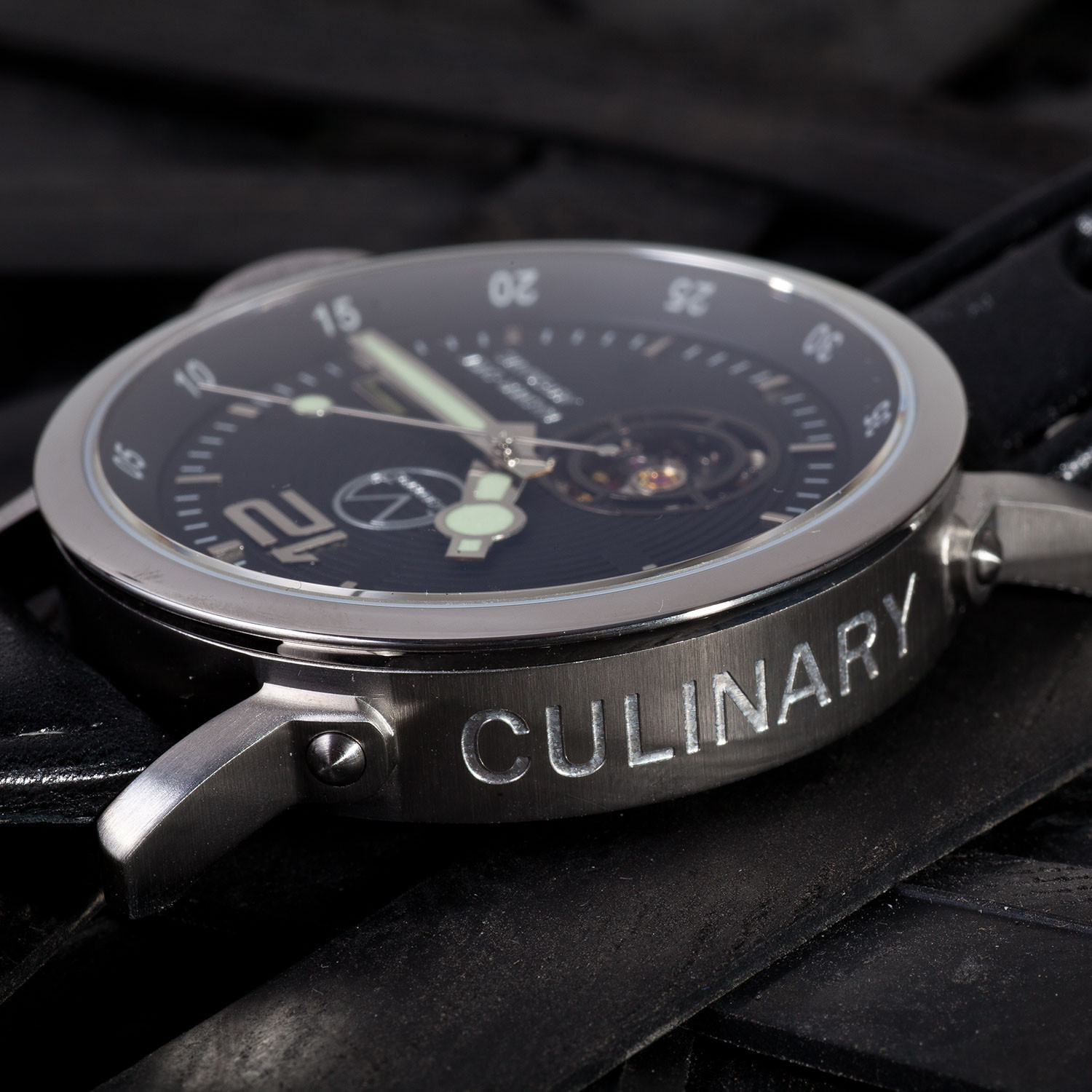 Culinary Master Chef Automatic Black Leather Strap Morpheus Watches Touch Of Modern