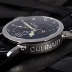 Culinary Master Chef Automatic // Black Leather Strap