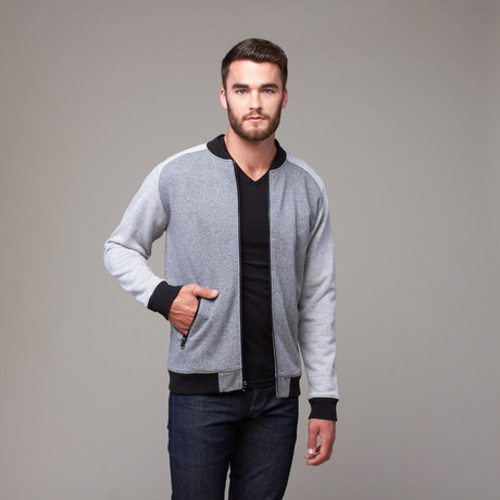 Brian Zip Up Sweater // Grey (S)