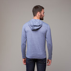 Richard Hooded Pullover // Blue (S)