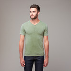 Laethe Henley Shirt // Green (M)