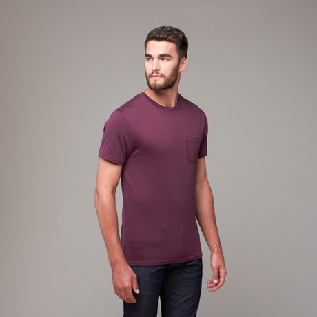 Kobe Pocket T Shirt // Maroon (S)