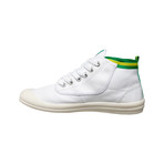 High Leap Canvas // White + Green + Gold (US: 7)