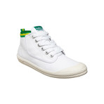 High Leap Canvas // White + Green + Gold (US: 7)