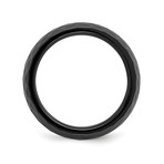 Faceted Black Titanium Ring (Size 8)