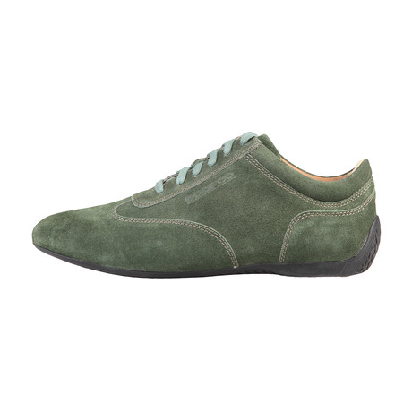 Imola Suede Low-Top Sneaker // Forest Green (Euro: 39)