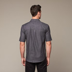Garrison Short-Sleeve Shirt // Black Chambray (XL)