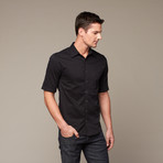 Garrison Short-Sleeve Shirt // Black French Twill (S)