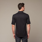 Garrison Short-Sleeve Shirt // Black French Twill (M)
