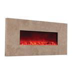 Electric Fireplace// Honey Travertine (38"L x 26.6"W)