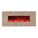 Electric Fireplace// Honey Travertine (38"L x 26.6"W)