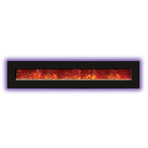 Electric Fireplace // Log Set & 3 Colors of Fireglass Media (34"L x 21"W)