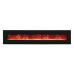 Electric Fireplace // Log Set & 3 Colors of Fireglass Media (34"L x 21"W)