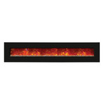 Electric Fireplace // Log Set & 3 Colors of Fireglass Media (34"L x 21"W)