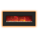 Electric Fireplace // Log Set & 3 Colors of Fireglass Media (34"L x 21"W)