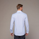Diamond Print Shirt // Blue (L)