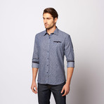 Paisley Overdyed Shirt // Navy (S)