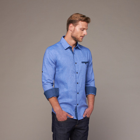 Classic Linen Shirt // Blue (L)