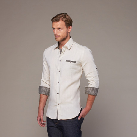 Classic Linen Shirt // Beige (XL)