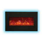 Electric Fireplace // Log Set & 3 Colors of Fireglass Media (34"L x 21"W)