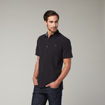 Classic Solid Button Up // Black (L)