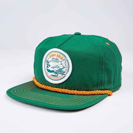 Vacation Nylon Snapback Hat // Green