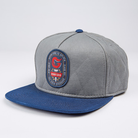 Torch Quilted Snapback Hat // Grey