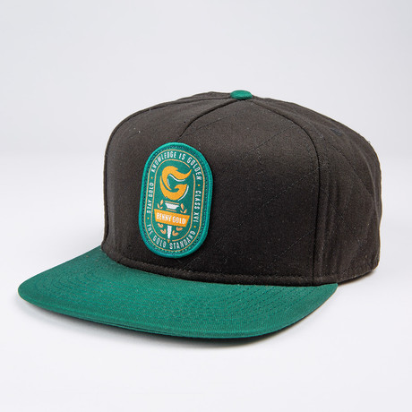 Torch Quilted Snapback Hat // Black