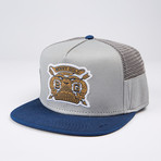 Royalty Side Mesh Snapback Hat // Grey