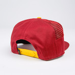 Royalty Side Mesh Snapback Hat // Burgundy