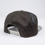 Royalty Side Mesh Snapback Hat // Black