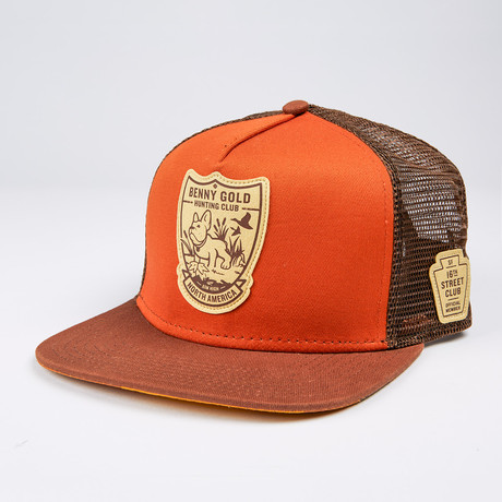 Hunting Club Mesh Trucker Hat // Orange