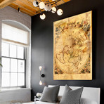 Vintage Map Of The World (30"W x 24"H x 1.5"D)
