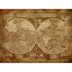 15th Century World Map (30"W x 24"H x 1.5"D)