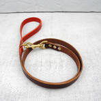 Leather Dog Lead // Chestnut + Oxblood