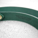 Leather Dog Lead // Hunter Green + Chestnut