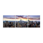 NYC Sunset Skyline (20"W x 20"H x 0.5"D)