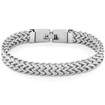Crucible High Polish Stainless Steel Double Franco Link Bracelet // Silver