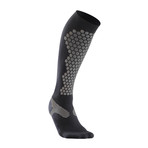 Elite Compression Alpine Sock // Black + Grey (S)