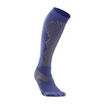 Elite Compression Alpine Sock // Blue + Grey (XL)