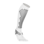 Elite Compression Alpine Sock // White + Grey (L)