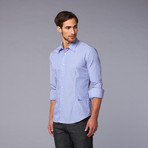 Woven Striped Shirt // Blue + White (US: 42)