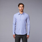 Woven Striped Shirt // Blue + White (US: 41)