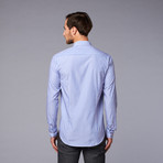 Woven Striped Shirt // Blue + White (US: 40)